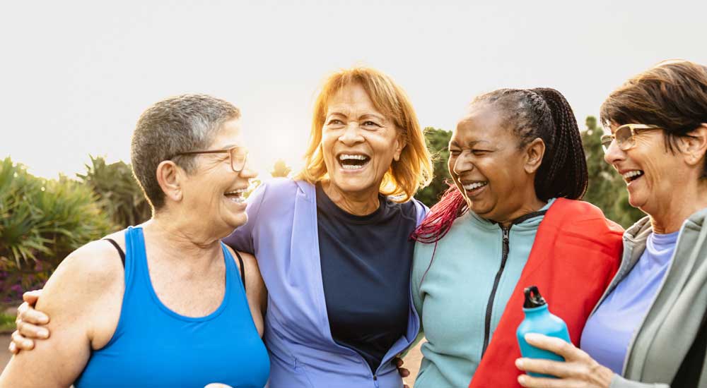 group of senior women smiling